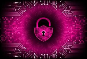 Modern Cybersecurity Technology Background with padlock vector