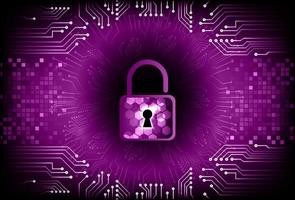 Modern Cybersecurity Technology Background with padlock vector