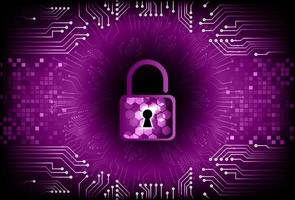 Modern Cybersecurity Technology Background with padlock vector