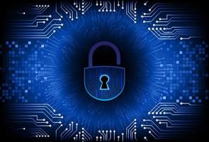 Modern Cybersecurity Technology Background with padlock vector