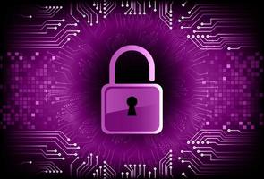 Modern Cybersecurity Technology Background with padlock vector