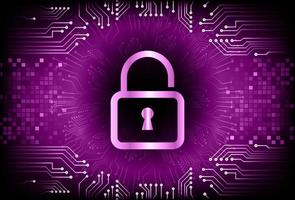 Modern Cybersecurity Technology Background with padlock vector