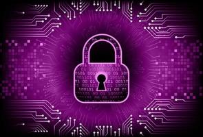 Modern Cybersecurity Technology Background with padlock vector