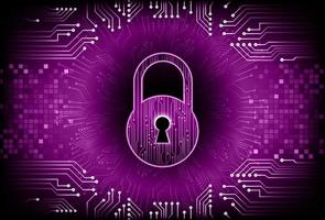 Modern Cybersecurity Technology Background with padlock vector