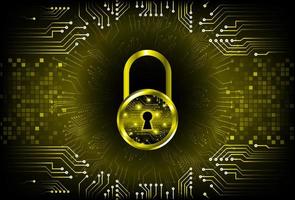 Modern Cybersecurity Technology Background with padlock vector