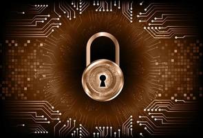 Modern Cybersecurity Technology Background with padlock vector