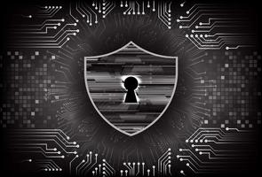 Modern Cybersecurity Technology Background with padlock vector