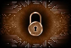 Modern Cybersecurity Technology Background with padlock vector