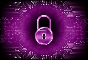 Modern Cybersecurity Technology Background with padlock vector