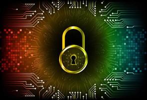 Modern Cybersecurity Technology Background with padlock vector