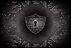 Modern Cybersecurity Technology Background with padlock vector