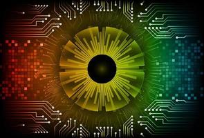 Modern  Cybersecurity Eye on Technology Background vector