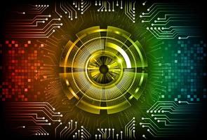 Modern  Cybersecurity Eye on Technology Background vector