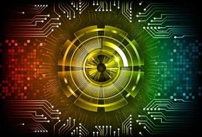 Modern  Cybersecurity Eye on Technology Background vector