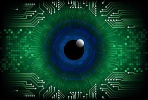 Modern  Cybersecurity Eye on Technology Background vector