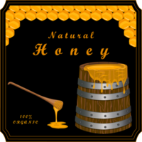 Various sweet tasty natural honey from honeycomb png