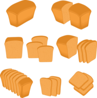 Various sweet tasty baked bread png