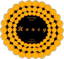 Various sweet tasty natural honey from honeycomb png