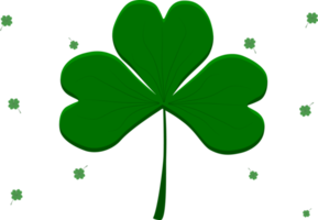 holiday St Patrick day with green shamrock clover png