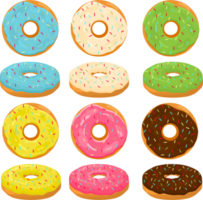 various sweet tasty donut png