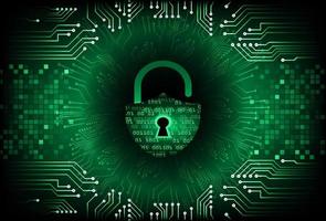 Modern Cybersecurity Technology Background with padlock vector