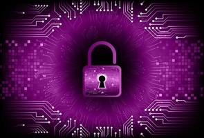 Modern Cybersecurity Technology Background with padlock vector