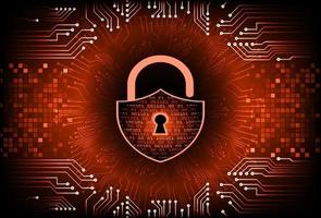 Modern Cybersecurity Technology Background with padlock vector