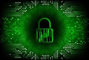 Modern Cybersecurity Technology Background with padlock vector