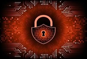 Modern Cybersecurity Technology Background with padlock vector