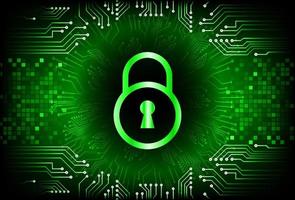 Modern Cybersecurity Technology Background with padlock vector