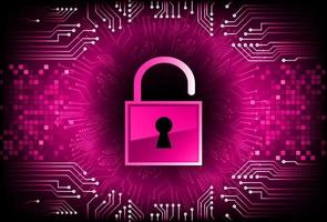 Modern Cybersecurity Technology Background with padlock vector