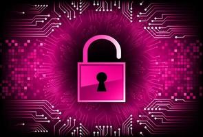 Modern Cybersecurity Technology Background with padlock vector