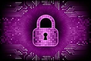Modern Cybersecurity Technology Background with padlock vector