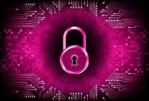 Modern Cybersecurity Technology Background with padlock vector