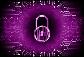 Modern Cybersecurity Technology Background with padlock vector