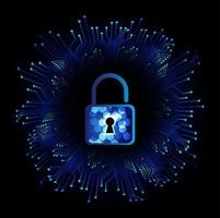 Modern Cybersecurity Technology Background with padlock vector