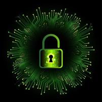 Modern Cybersecurity Technology Background with padlock vector