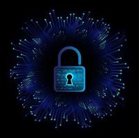 Modern Cybersecurity Technology Background with padlock vector