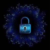 Modern Cybersecurity Technology Background with padlock vector