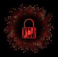 Modern Cybersecurity Technology Background with padlock vector