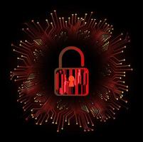 Modern Cybersecurity Technology Background with padlock vector