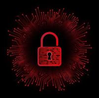 Modern Cybersecurity Technology Background with padlock vector