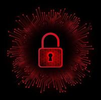 Modern Cybersecurity Technology Background with padlock vector