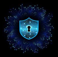 Modern Cybersecurity Technology Background with padlock vector