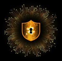 Modern Cybersecurity Technology Background with padlock vector