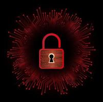 Modern Cybersecurity Technology Background with padlock vector