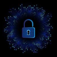 Modern Cybersecurity Technology Background with padlock vector