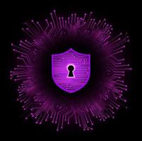 Modern Cybersecurity Technology Background with padlock vector