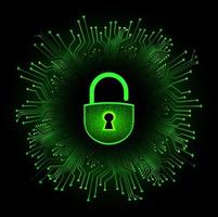 Modern Cybersecurity Technology Background with padlock vector