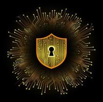 Modern Cybersecurity Technology Background with padlock vector